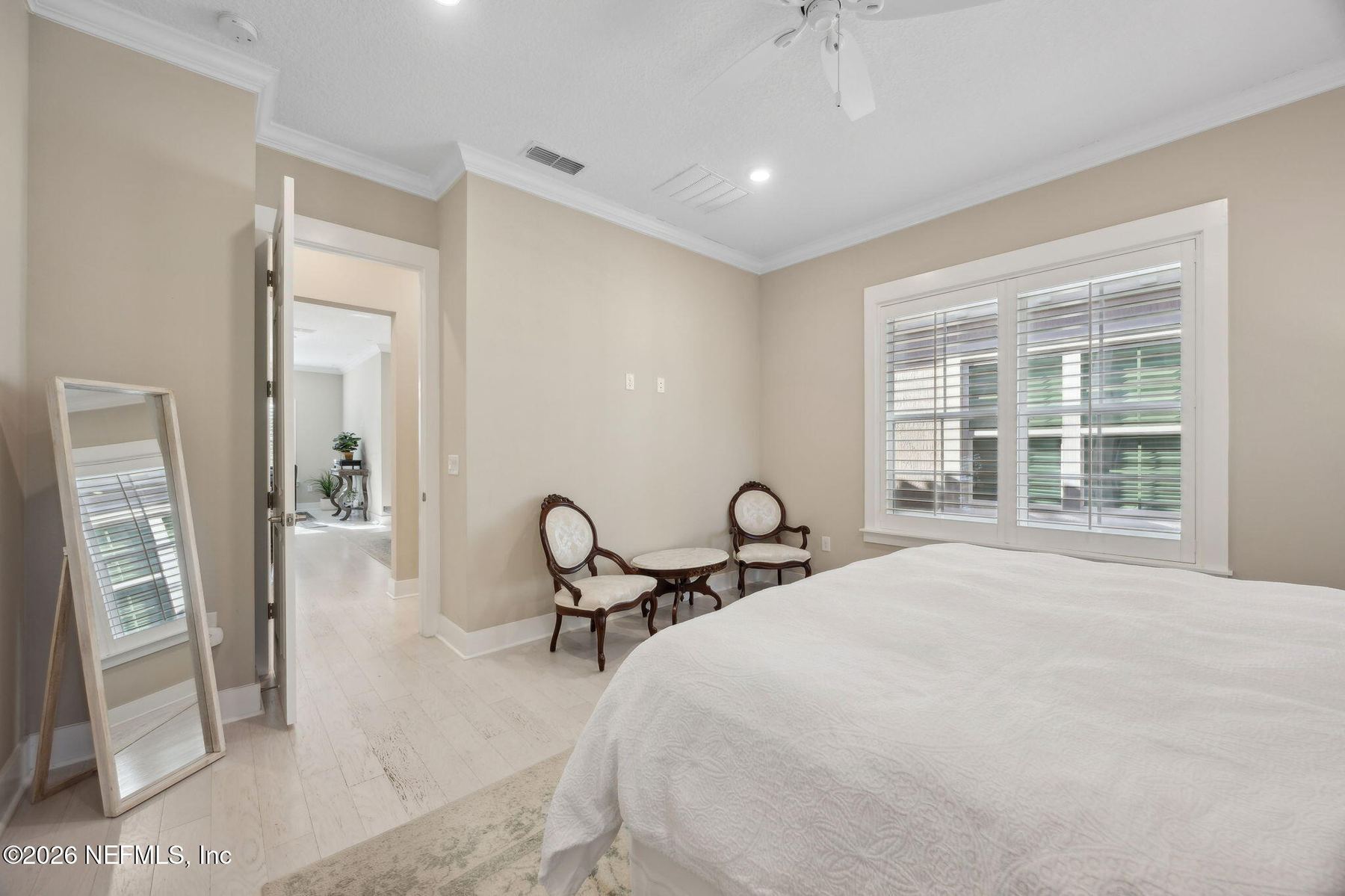 Custom closet in a secondary bedroom